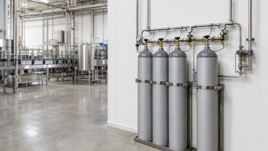 Food grade CO2 supply system at a European beverage production facility