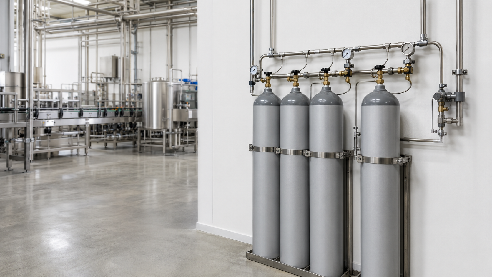 Food grade CO2 supply system at a European beverage production facility